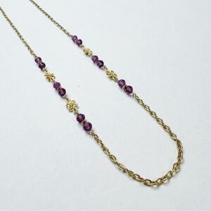 Avon - Gold & Amethyst Long Necklace